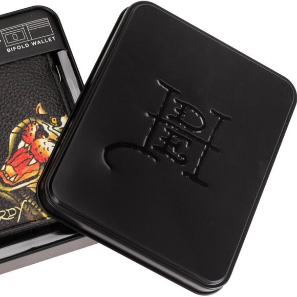 Ed Hardy Panther Chain Bifold Wallet - EH-WA16027AQ (BLACK) - Picture 3 of 5